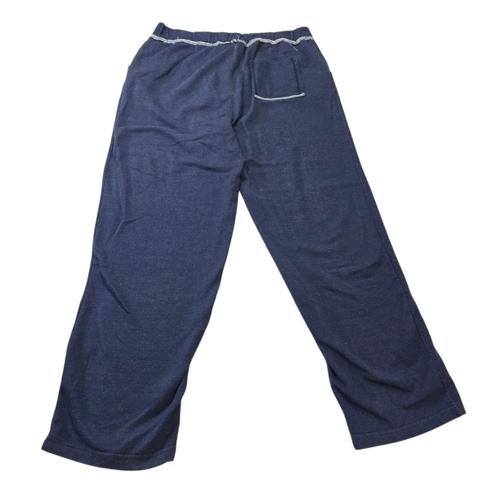 Lucky Brand Mens Sweatpants Joggers Blue‎ Buffalo Graphic Drawstring Size XL